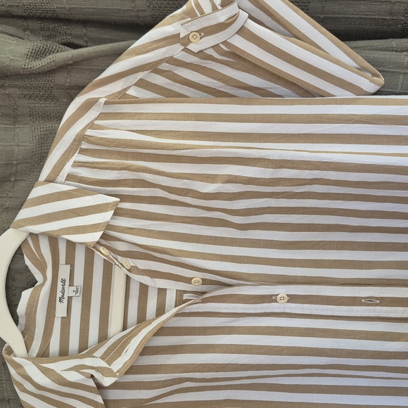 Madewell NWOT collared button front mini shirt dress size Small POCKETS! - Picture 11 of 13